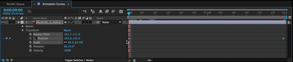 Smoothing Keyframes in After Effects: Open Graph Editor