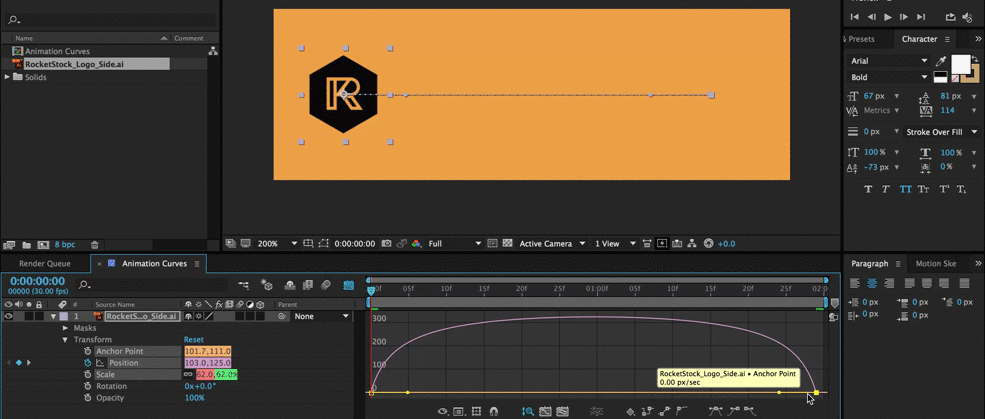 Smoothing Keyframes in After Effects: Smooth Animation