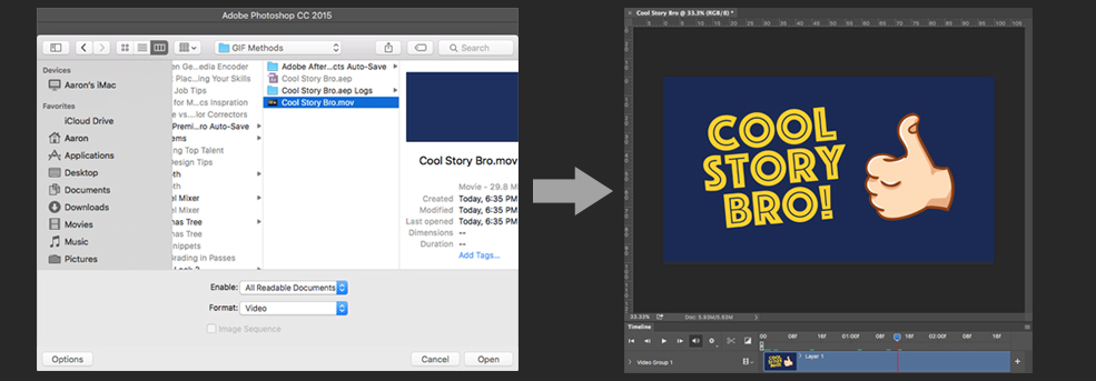 How to Create a GIF from a Video using Photoshop CC