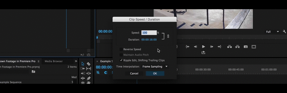 How to Slow Down Video in Premiere Pro — Settings