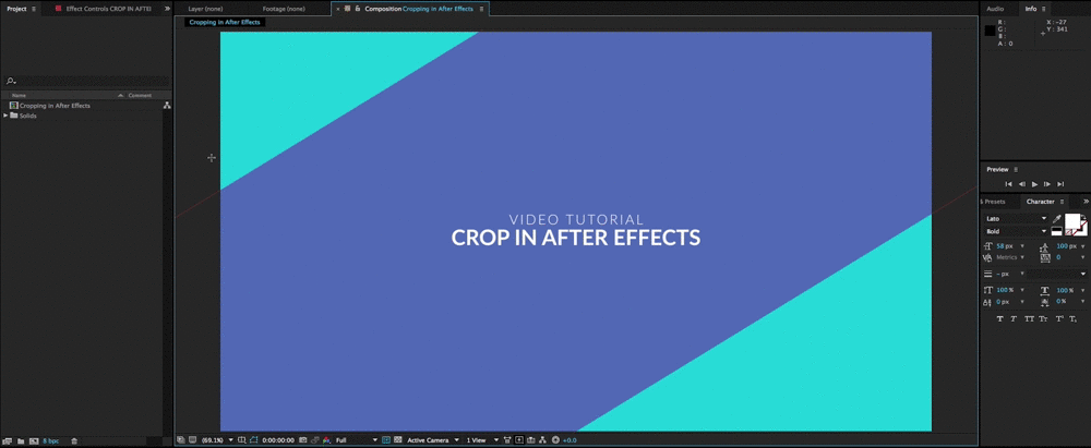 How to Crop in After Effects - Step 2: Create a Box Around Your Crop Location
