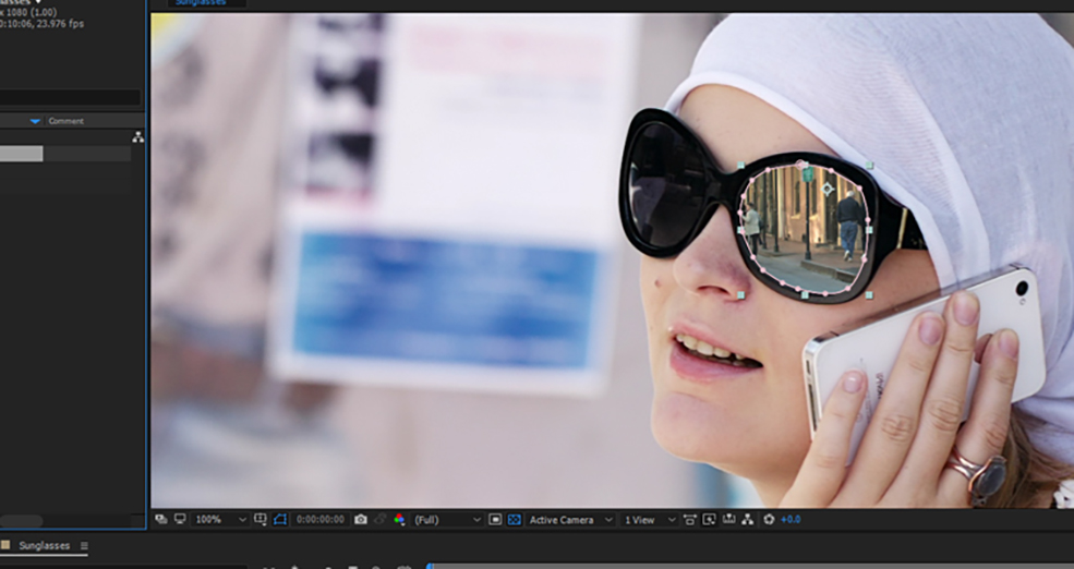 How To Change The Reflections in Sunglasses Using After Effects — Step 2.5