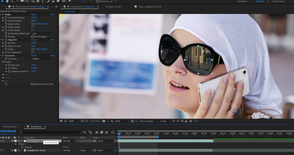 How To Change The Reflections in Sunglasses Using After Effects — Step 3.5