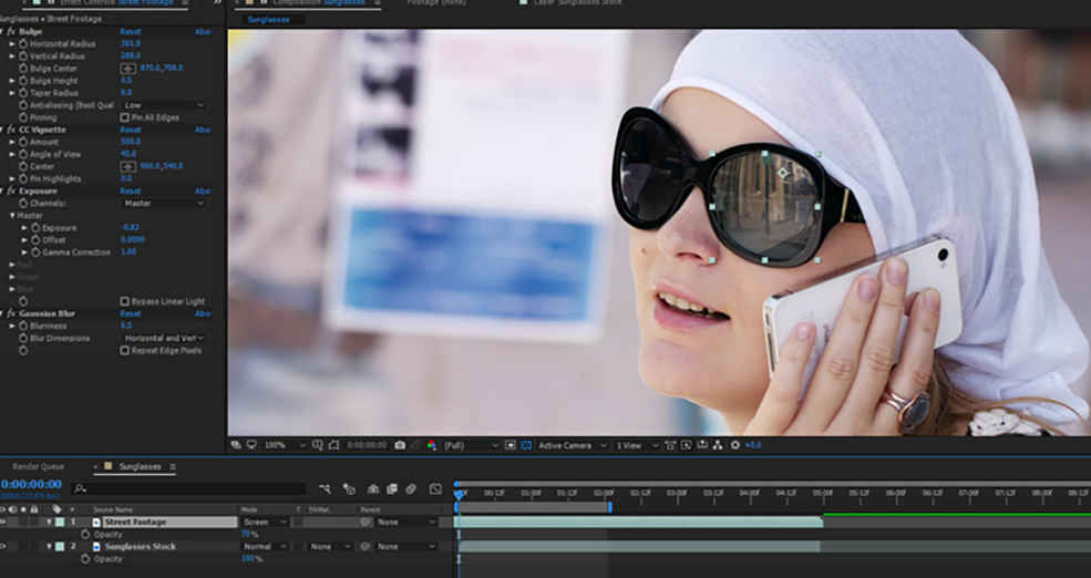 How To Change The Reflections in Sunglasses Using After Effects — Step 3.75