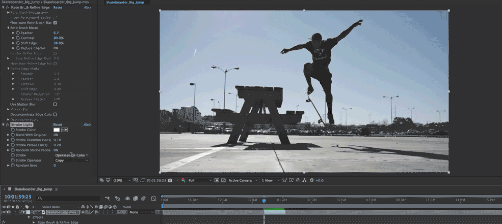 Creating Body Flash Effects in After Effects — Composition Menu