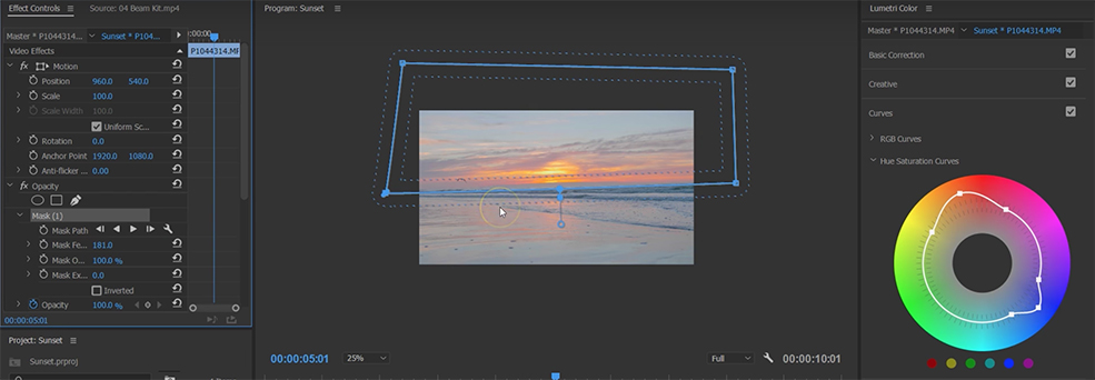 How to Color Grade Your Sunset Shots — Curves Tab
