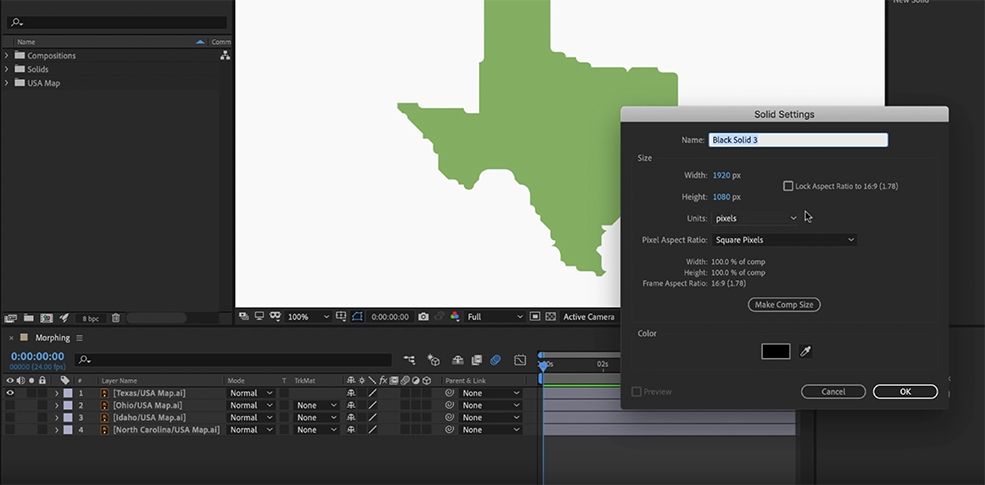 Create Dynamic Transitions by Morphing Shapes in After Effects — Import Shapes