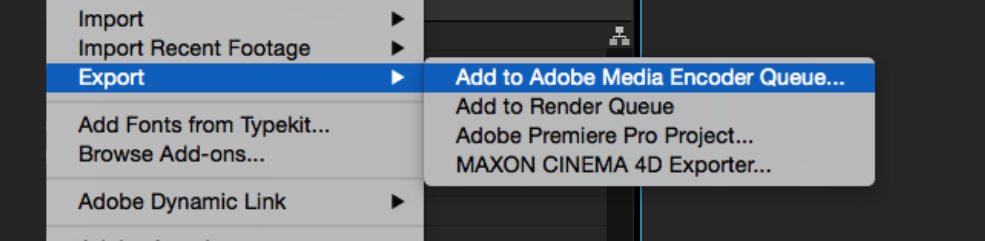 After effects Errors and How to Fix Them: Add to Media Encoder Dropdown
